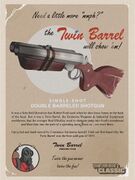 Promotional artwork for the Twin Barrel and Harvester.