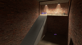 The Flare Gun and Flamethrower in the rampway area
