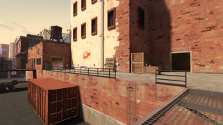 The walkway connecting the two vent entrance/exits