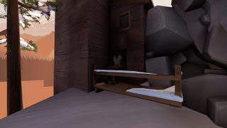 Reindeer squatter, close