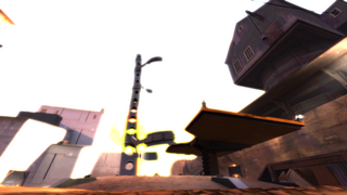 The rocket violently explodes